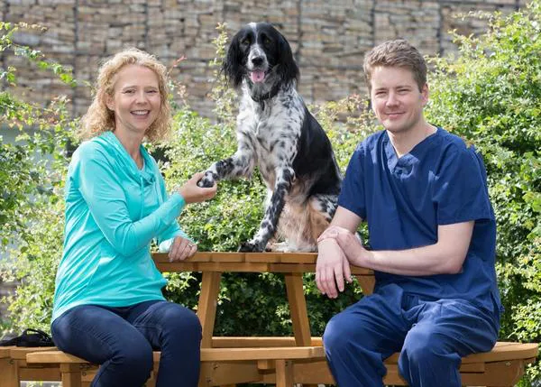 Una perra salva una pata gracias a una novedosa tecnología que permite regenerar el tejido óseo 