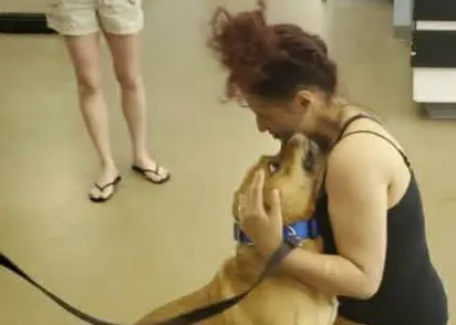 El emocionante y feliz reencuentro entre una mujer y su perro tras dos años sin verse