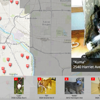 Minneapolis publica un mapa interactivo de perros peligrosos