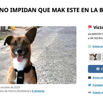 ¡¡Victoria!! !!El Ayuntamiento de Vitoria permite que el perrete Mak …