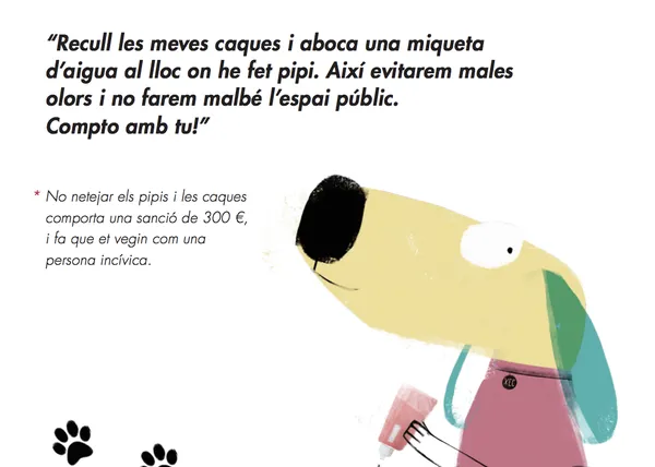 Normativa canina en Tarragona: multas de 300 € por no echar agua sobre los pises de los canes o por llevarlos sueltos 