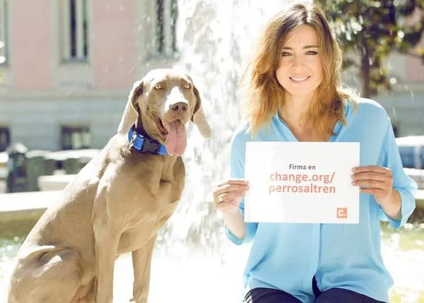 #Perrosaltren: Sandra Barneda impulsa una petición para que RENFE deje viajar a todos los canes