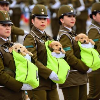 Los cachorros de la unidad canina de Carabineros de Chile …