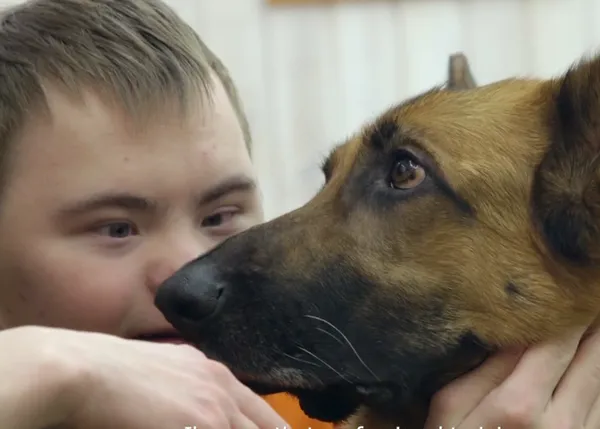 Jóvenes con Síndrome de Down aprenden a trabajar en un santuario de perros: 
