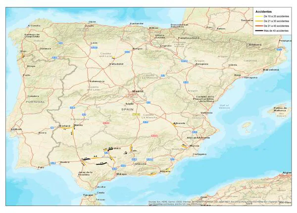 Atropellos y accidentes de tráfico en España que involucran a perros y gatos: mapa de riesgo de las carreteras