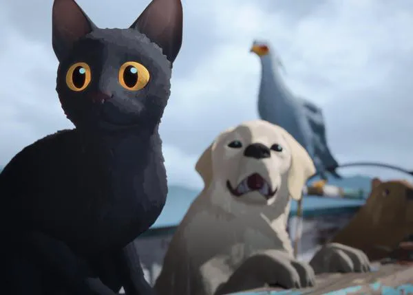 Flow, la peli de animación protagonizada por un gato negro, acompañado por un perro y otros animales, camino al Oscar